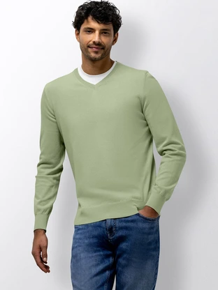 State of Art Pullover V-Neck Plai