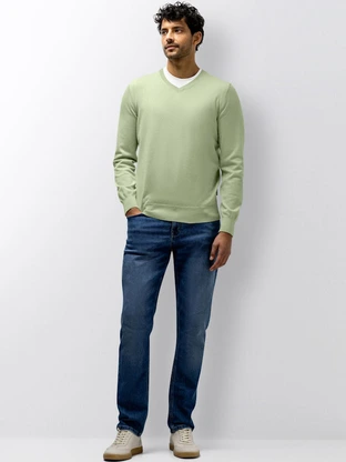 State of Art Pullover V-Neck Plai