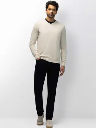 State of Art Pullover V-Neck Plai