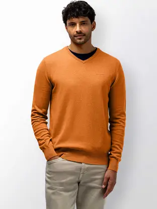 State of Art Pullover V-Neck Plai