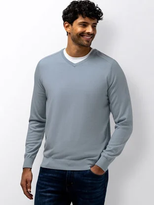 State of Art Pullover V-Neck Plai