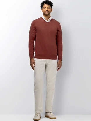 State of Art Pullover V-Neck Plai