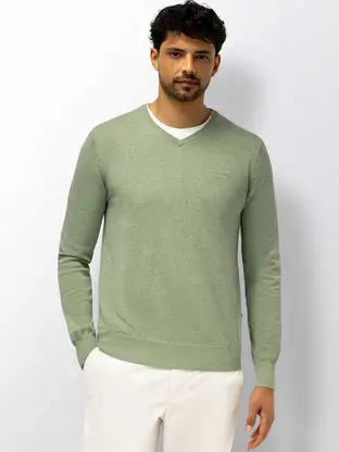 State of Art Pullover V-Neck Plai