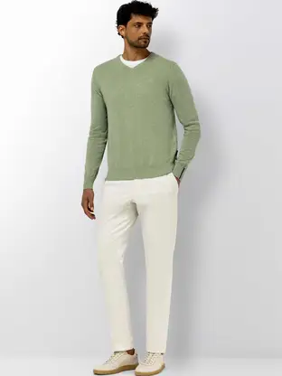 State of Art Pullover V-Neck Plai