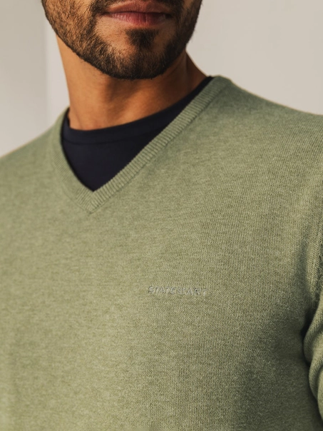 State of Art Pullover V-Neck Plai