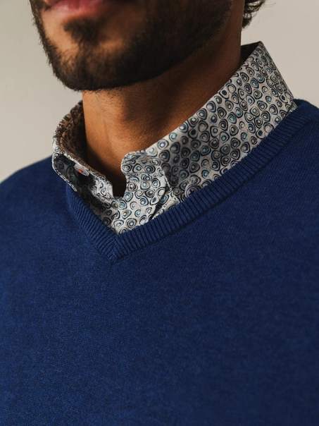 State of Art Pullover V-Neck Plai