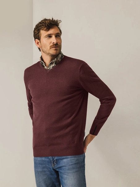 State of Art Pullover V-Neck Plai