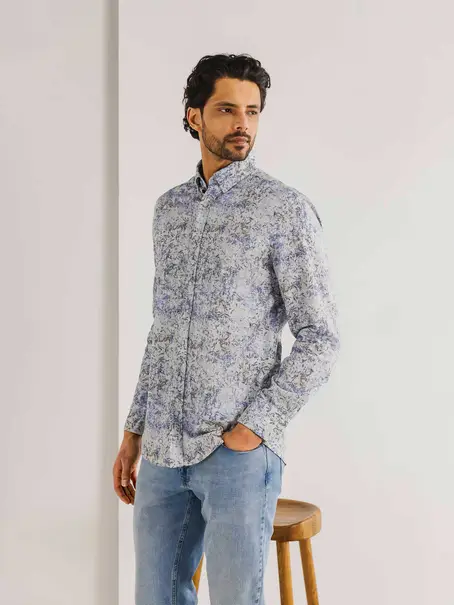 State of Art Shirt LS Print Struc