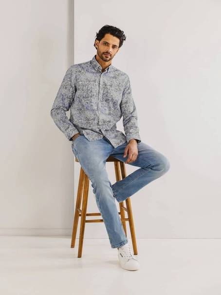 State of Art Shirt LS Print Struc