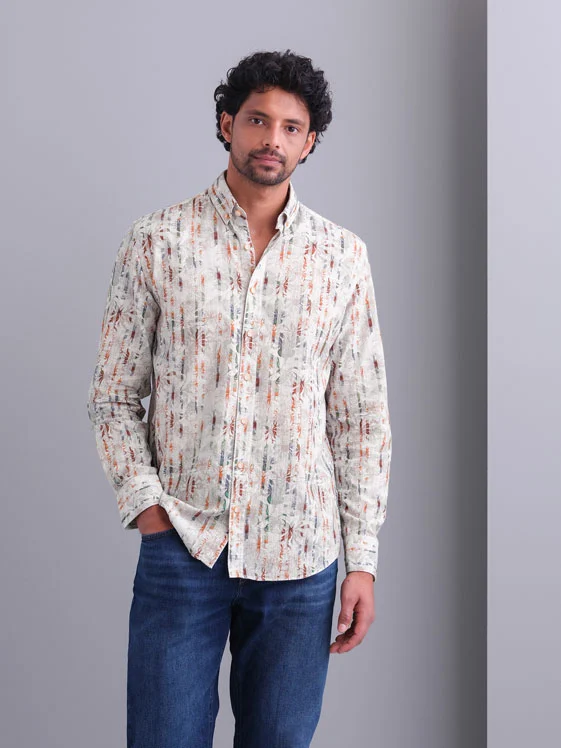 State of Art Shirt LS Print Struc
