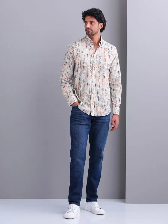State of Art Shirt LS Print Struc