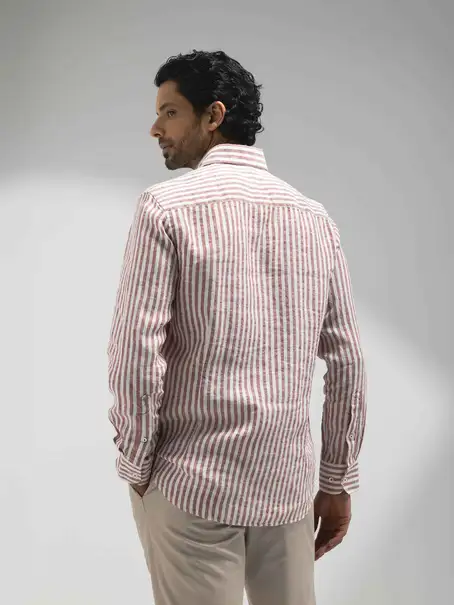 State of Art Shirt LS Striped Lin