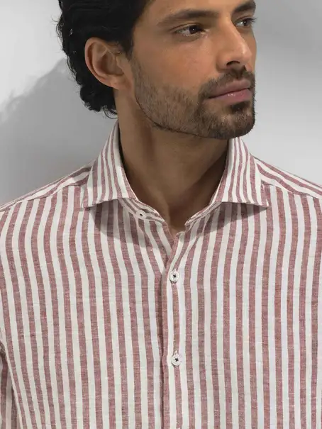 State of Art Shirt LS Striped Lin
