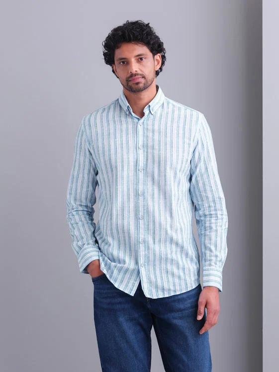 State of Art Shirt LS Striped Str