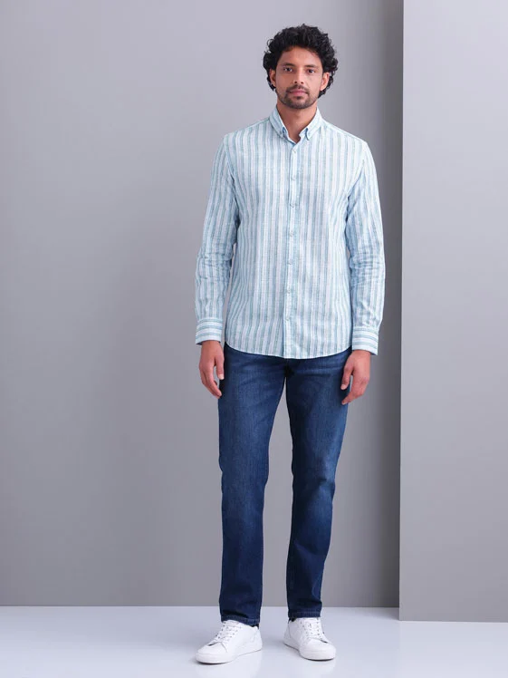 State of Art Shirt LS Striped Str