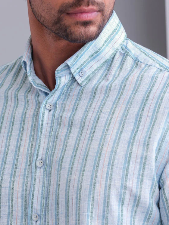 State of Art Shirt LS Striped Str