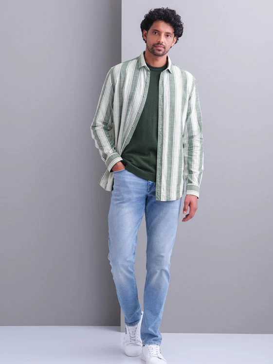 State of Art Shirt LS Striped - Y