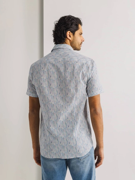 State of Art Shirt SS Print Slub