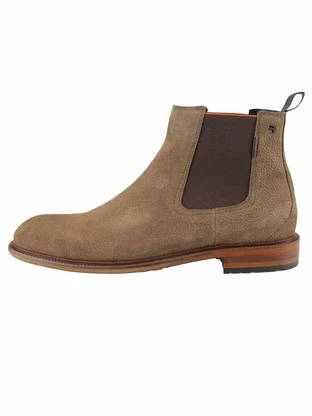 Van Bommel Floris Casual Brown Suede print