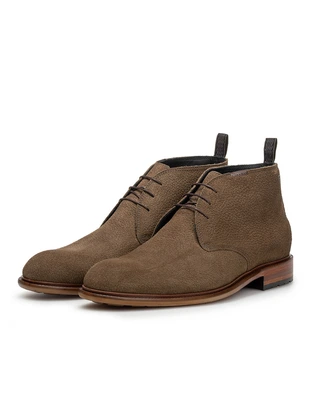 Van Bommel Floris Casual Brown Suede print