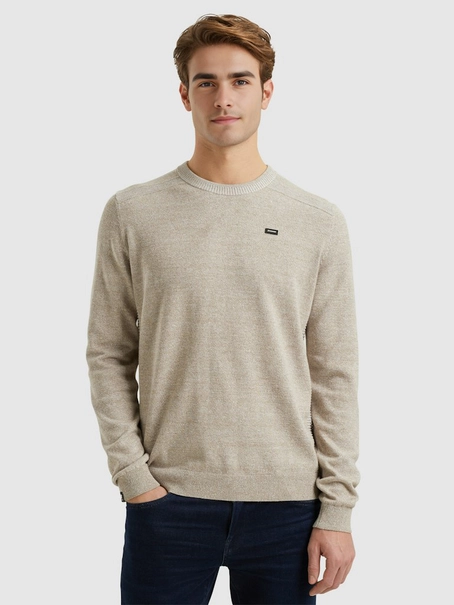 Vanguard Crewneck cotton linen blend