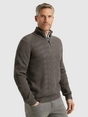 Vanguard Half zip collar cotton blend wool