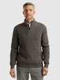 Vanguard Half zip collar cotton blend wool