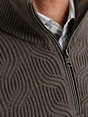 Vanguard Half zip collar cotton blend wool