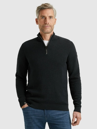 Vanguard Half zip collar cotton mouline