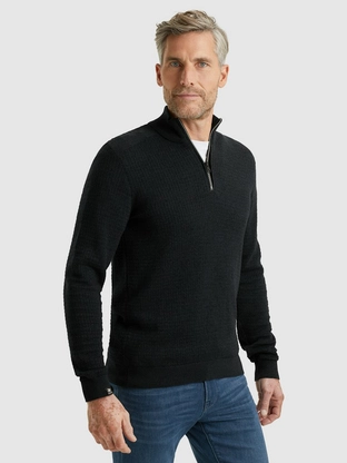 Vanguard Half zip collar cotton mouline