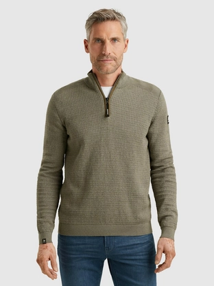 Vanguard Half zip collar cotton mouline