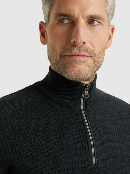 Vanguard Half zip collar cotton mouline