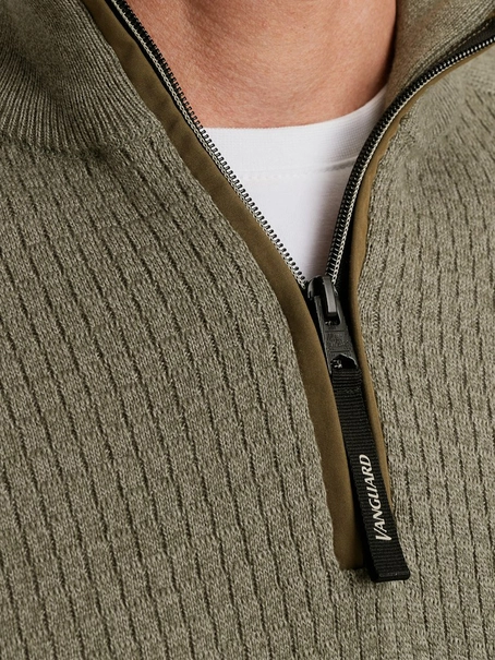 Vanguard Half zip collar cotton mouline