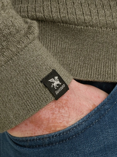 Vanguard Half zip collar cotton mouline