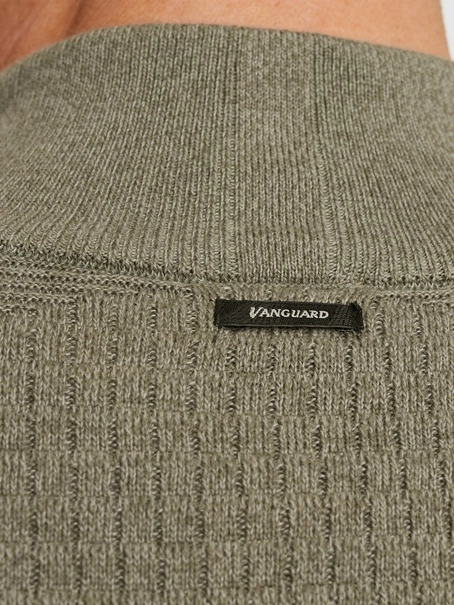 Vanguard Half zip collar cotton mouline