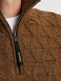 Vanguard Half zip collar wool blend mouline