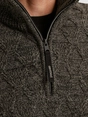 Vanguard Half zip collar wool blend mouline