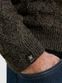 Vanguard Half zip collar wool blend mouline