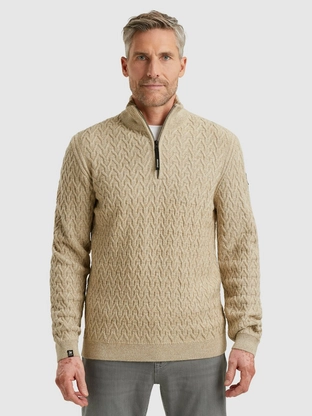 Vanguard Half zip collar wool blend