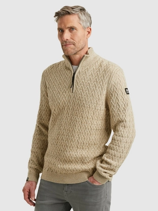 Vanguard Half zip collar wool blend