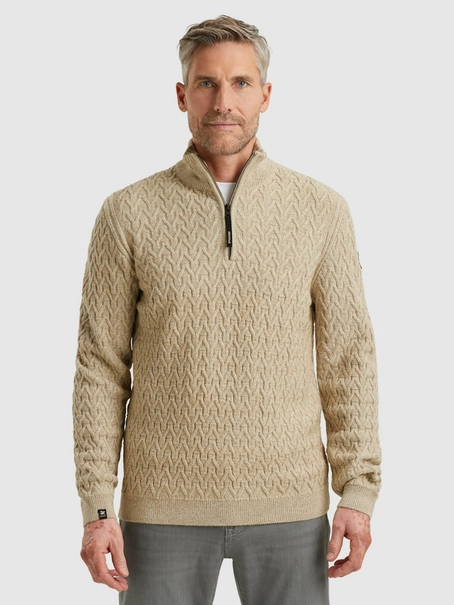 Vanguard Half zip collar wool blend