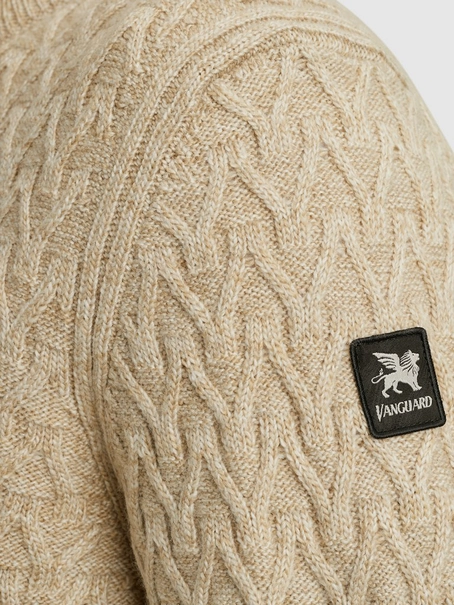 Vanguard Half zip collar wool blend