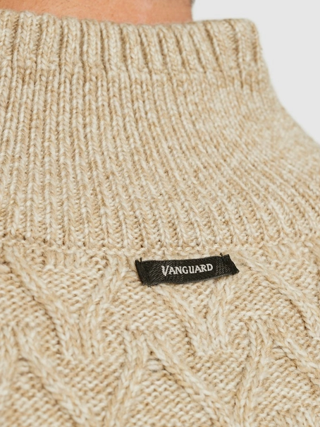 Vanguard Half zip collar wool blend
