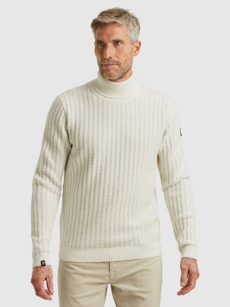 Vanguard Roll neck cotton blend stretch