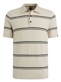 Vanguard Short sleeve polo cotton linen ble