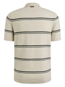 Vanguard Short sleeve polo cotton linen ble