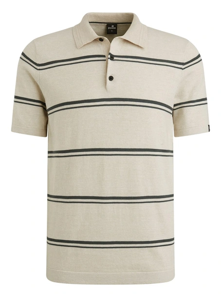 Vanguard Short sleeve polo cotton linen ble