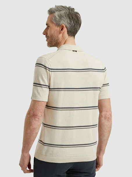 Vanguard Short sleeve polo cotton linen ble