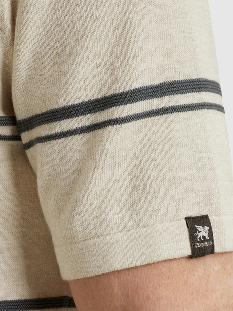 Vanguard Short sleeve polo cotton linen ble