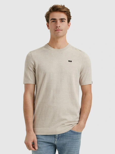 Vanguard Short sleeve r-neck cotton linen b